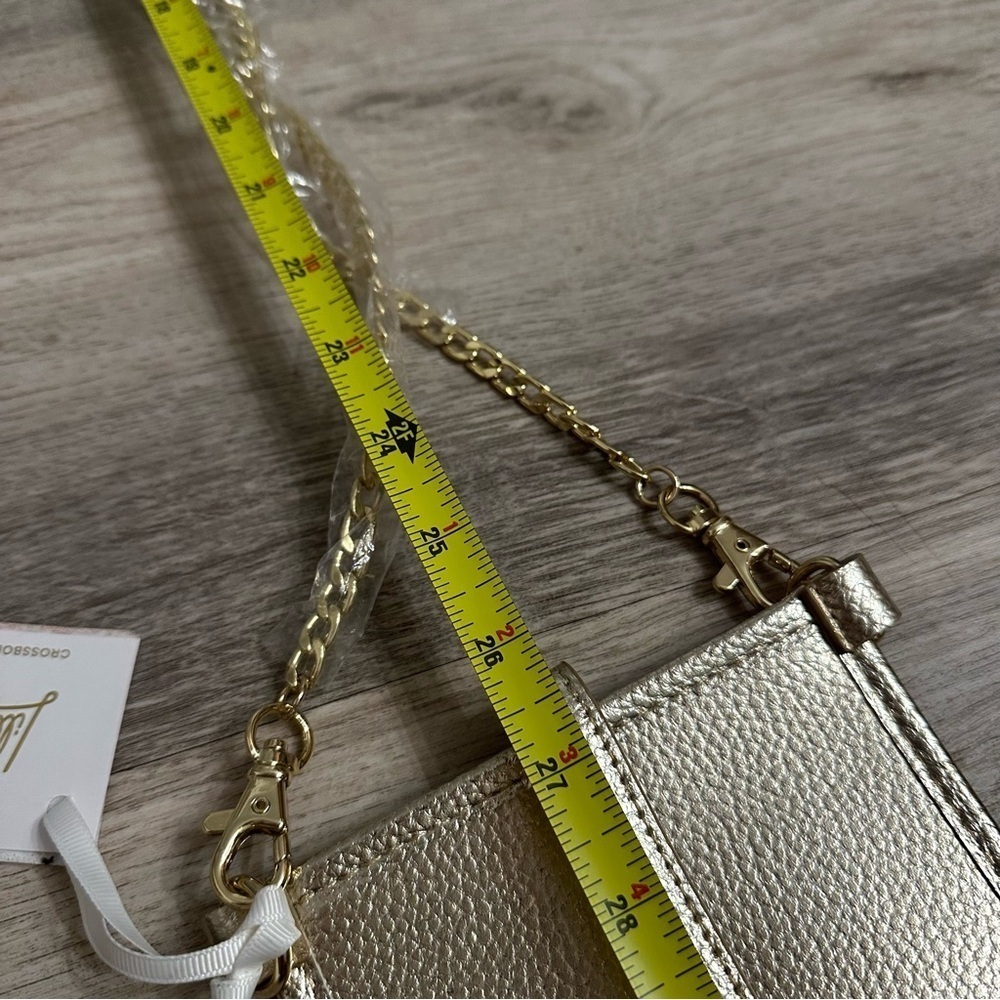 NWT Lilly Pulitzer Gold Crossbody Phone Bag Crossbody Phone Wallet SKU 019113 - Picture 7 of 9